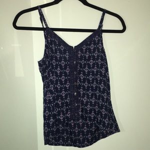Navy Blue Button Down Tank Top. Never Worn